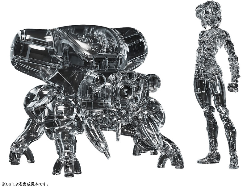 PLAMAX minimum factory MF-96 Ghost in the Shell Motoko Kusanagi with Fuchikoma: Thermoptic Camouflage Ver. 1/20