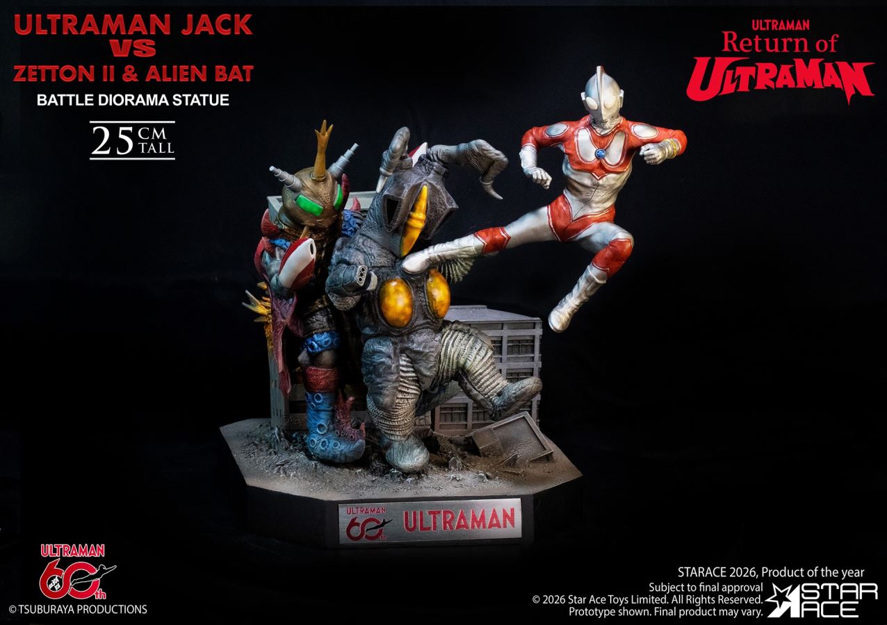 Ultraman Jack vs. Zetton II & Alien Bat Battle Scene 1/8
