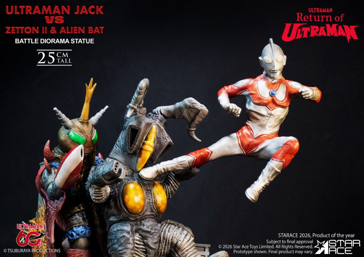 Ultraman Jack vs. Zetton II & Alien Bat Battle Scene 1/8