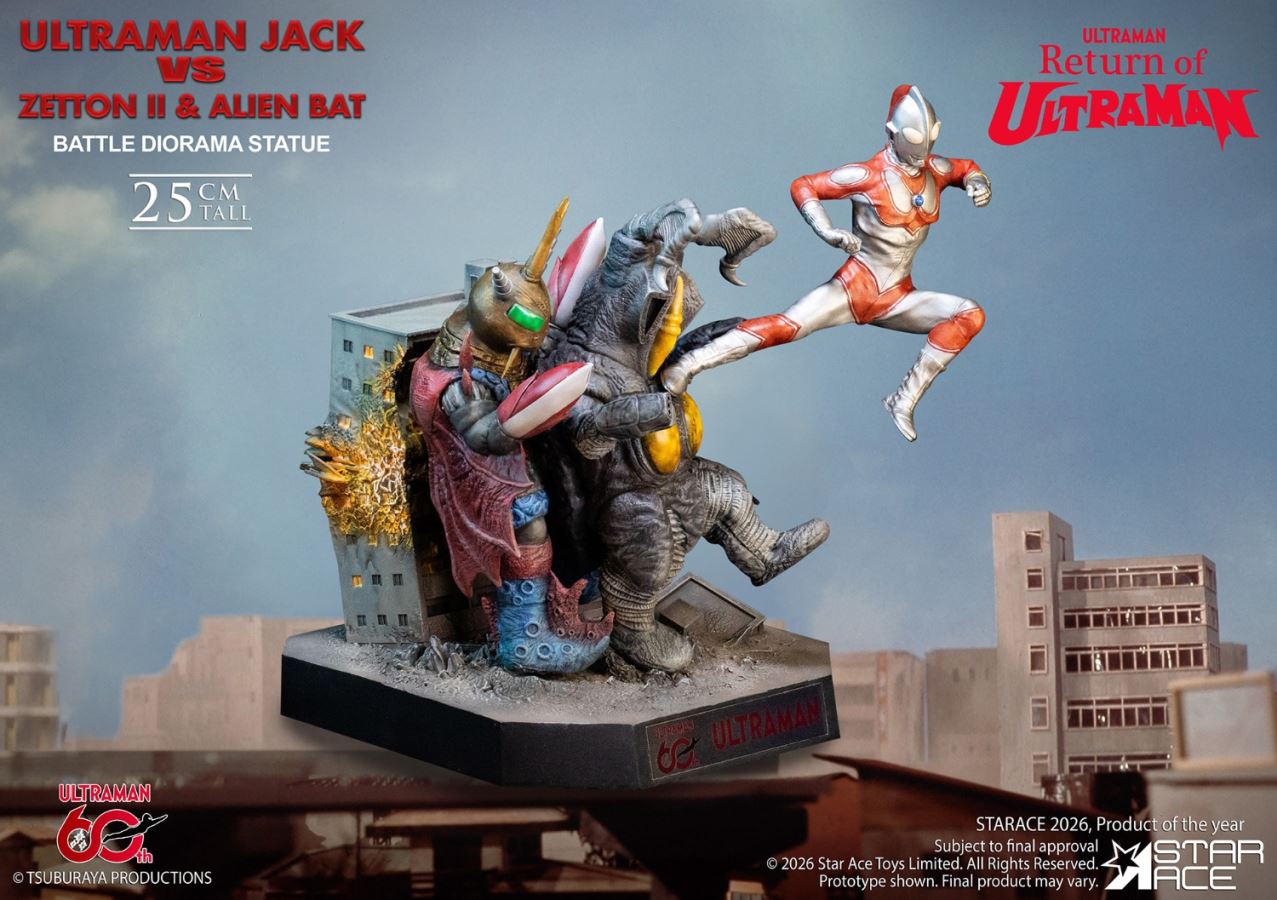 Ultraman Jack vs. Zetton II & Alien Bat Battle Scene 1/8