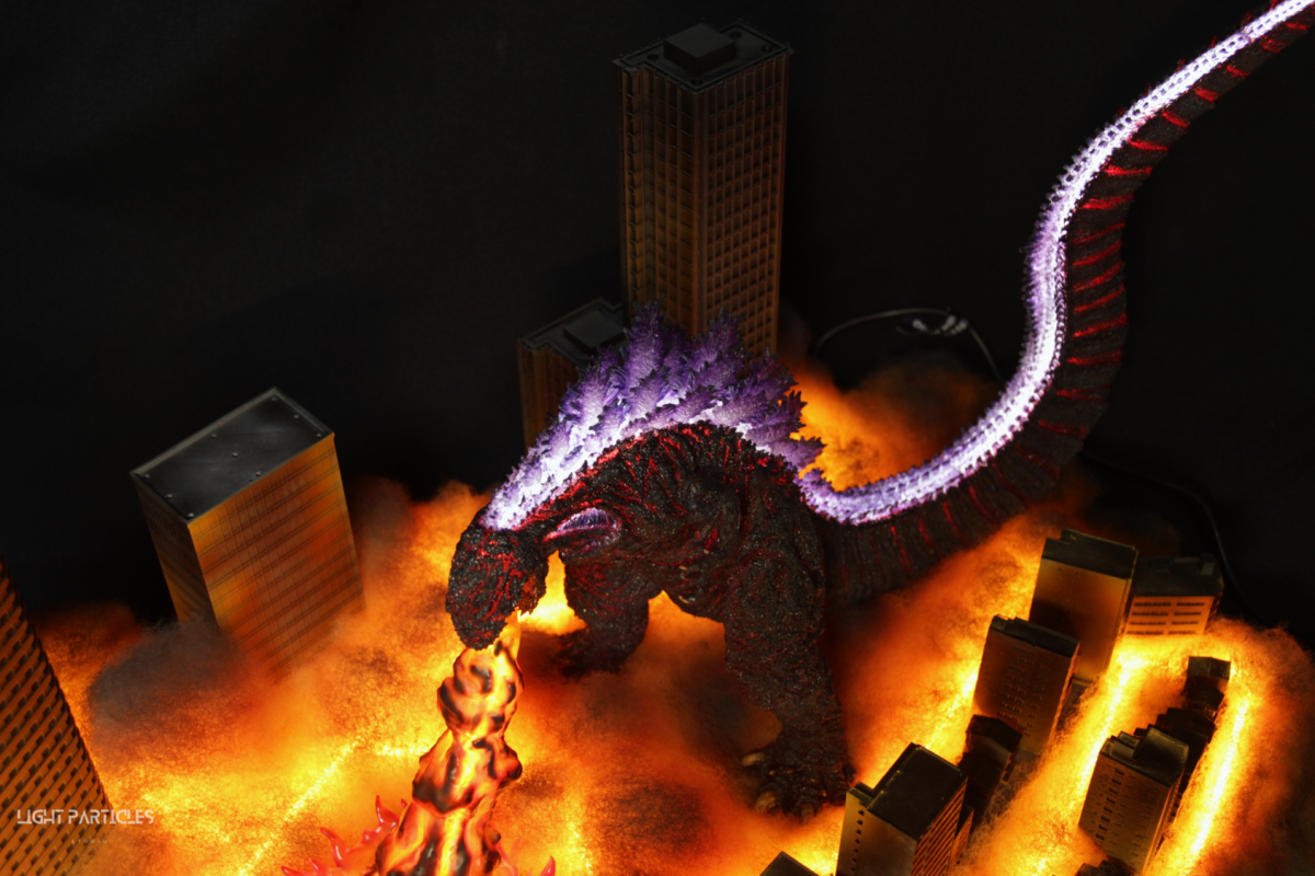 Godzilla City Fire Scene Creation