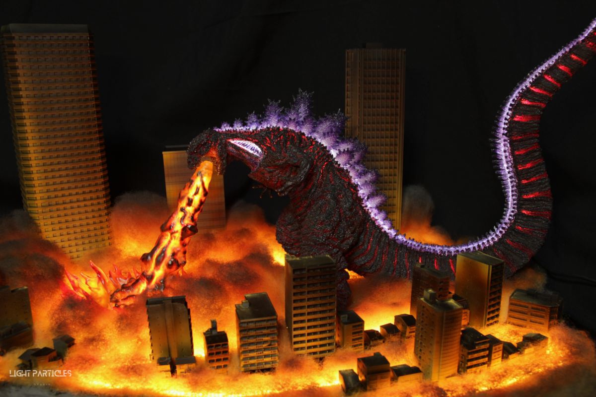 Godzilla City Fire Scene Creation