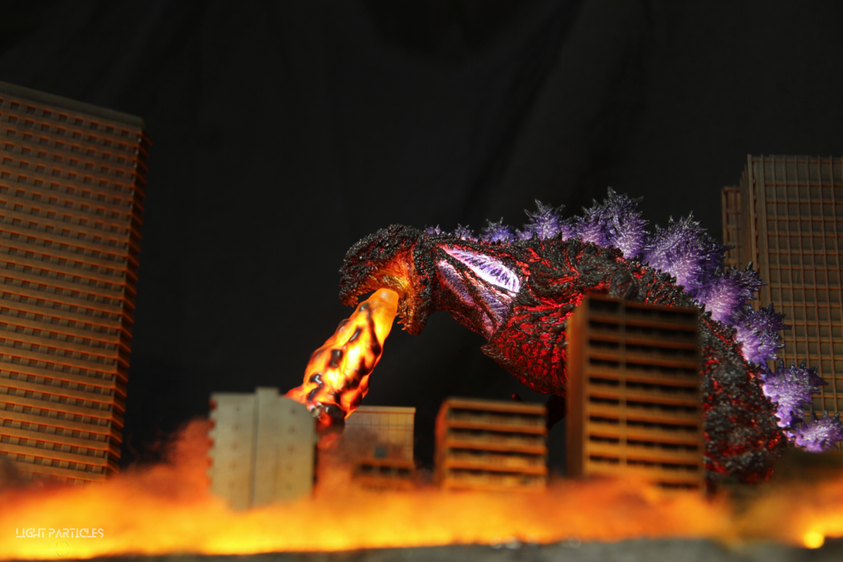 Godzilla City Fire Scene Creation