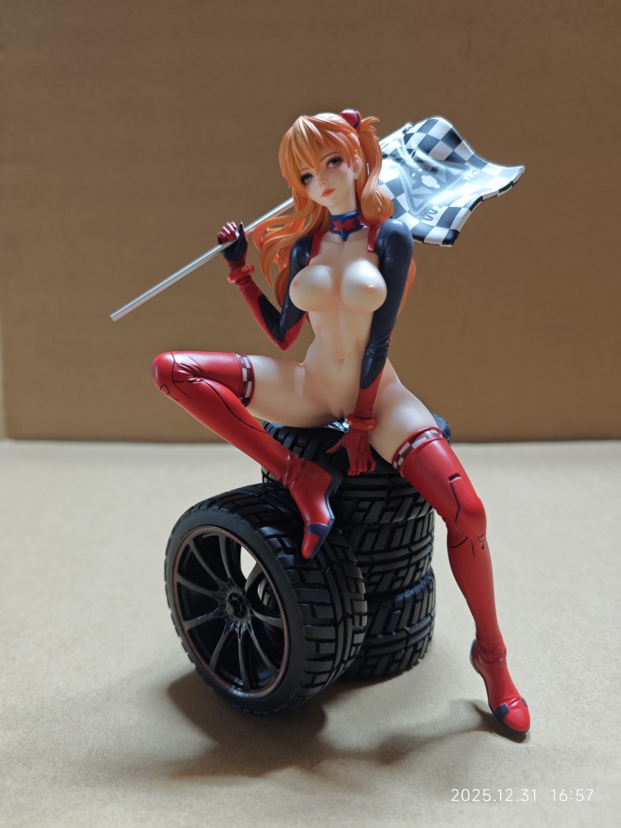 Asuka sitting on car - Evangelion 1/6