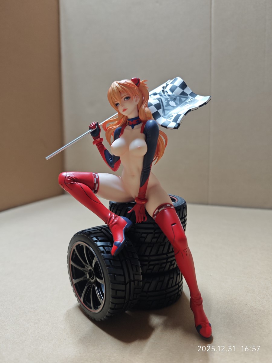 Asuka sitting on car - Evangelion 1/6