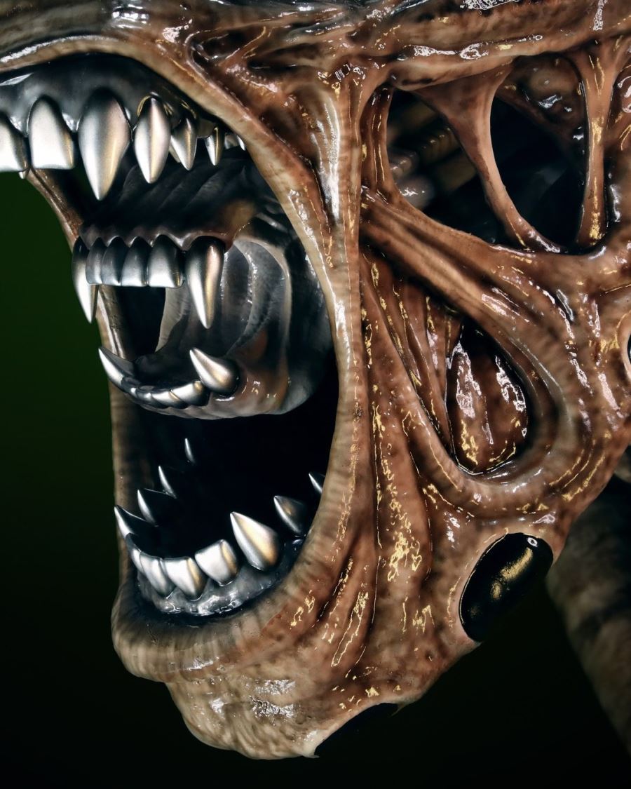 Life-Size Dog Alien Bust