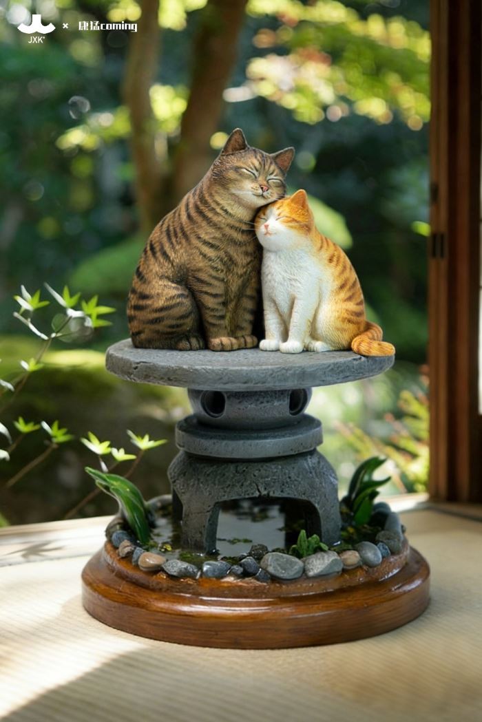Cats Resting Among Stones