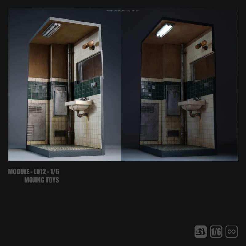 JOKER Bathroom Scene Diorama 1/6