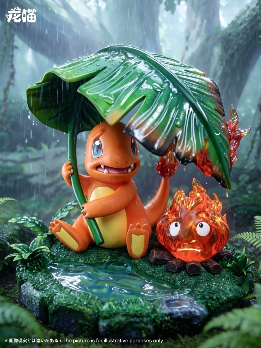 Charmander & Calcifer in the Rain