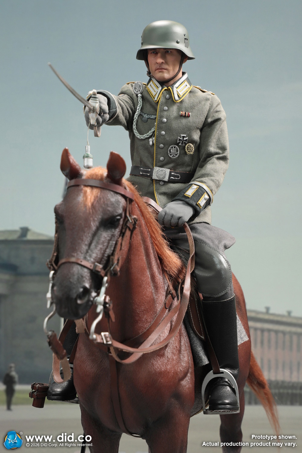 Brown WWII German Military Horse 1/6