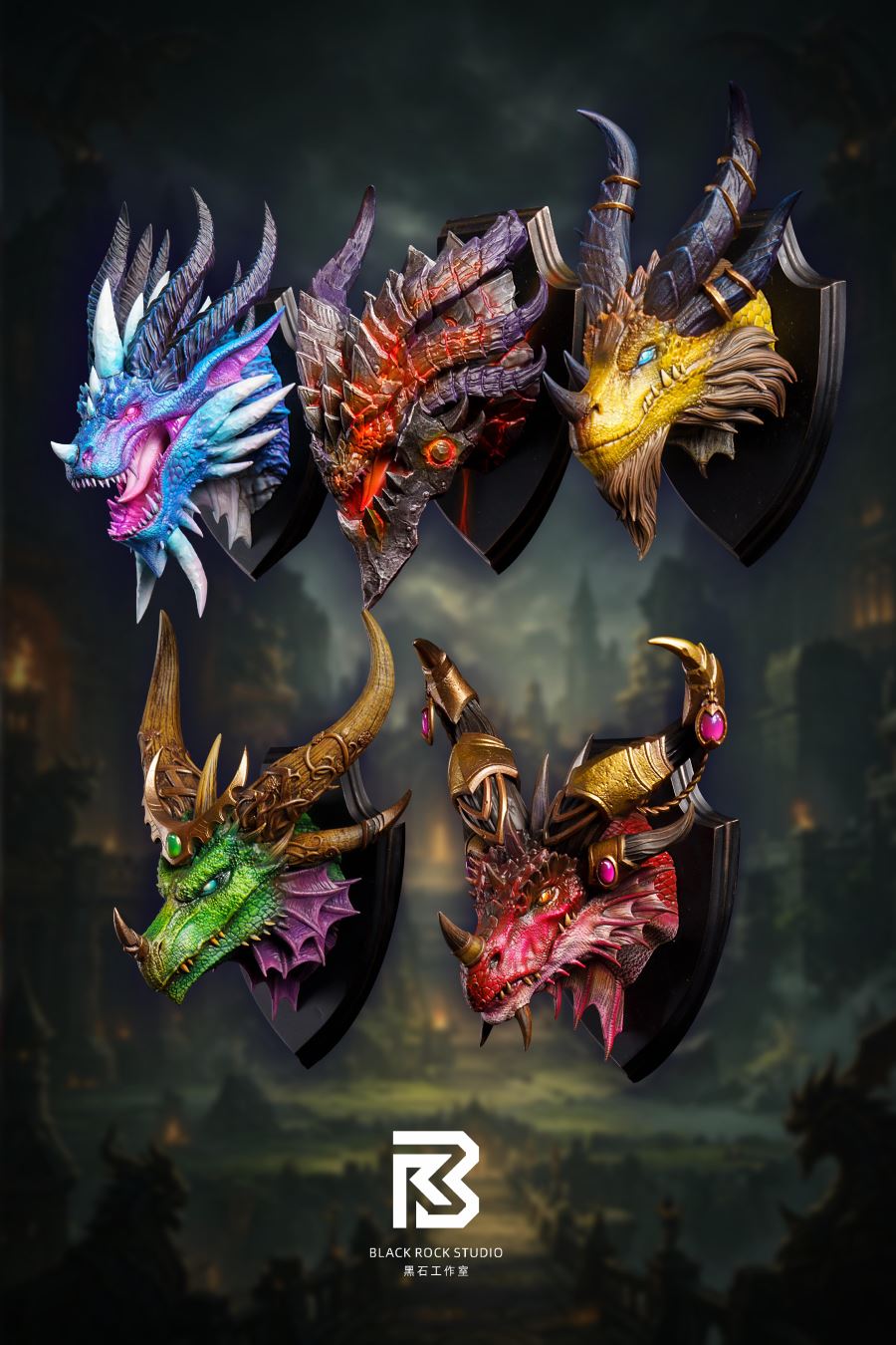 Refrigerator Magnet Malygos, Meltharion, Nozdormu, Ysera and Alexstrasza - Monster Hunter