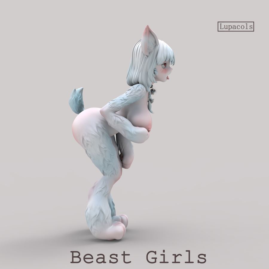 Furry Kemono Musume Pink × White Kemono Musume