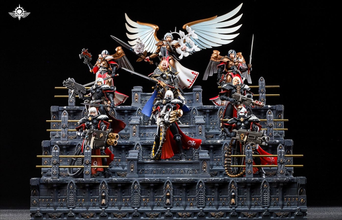 Steel Forged Warhammer Type Bro Mountain 2.0 Stepped Infinite Assembly Display Stand