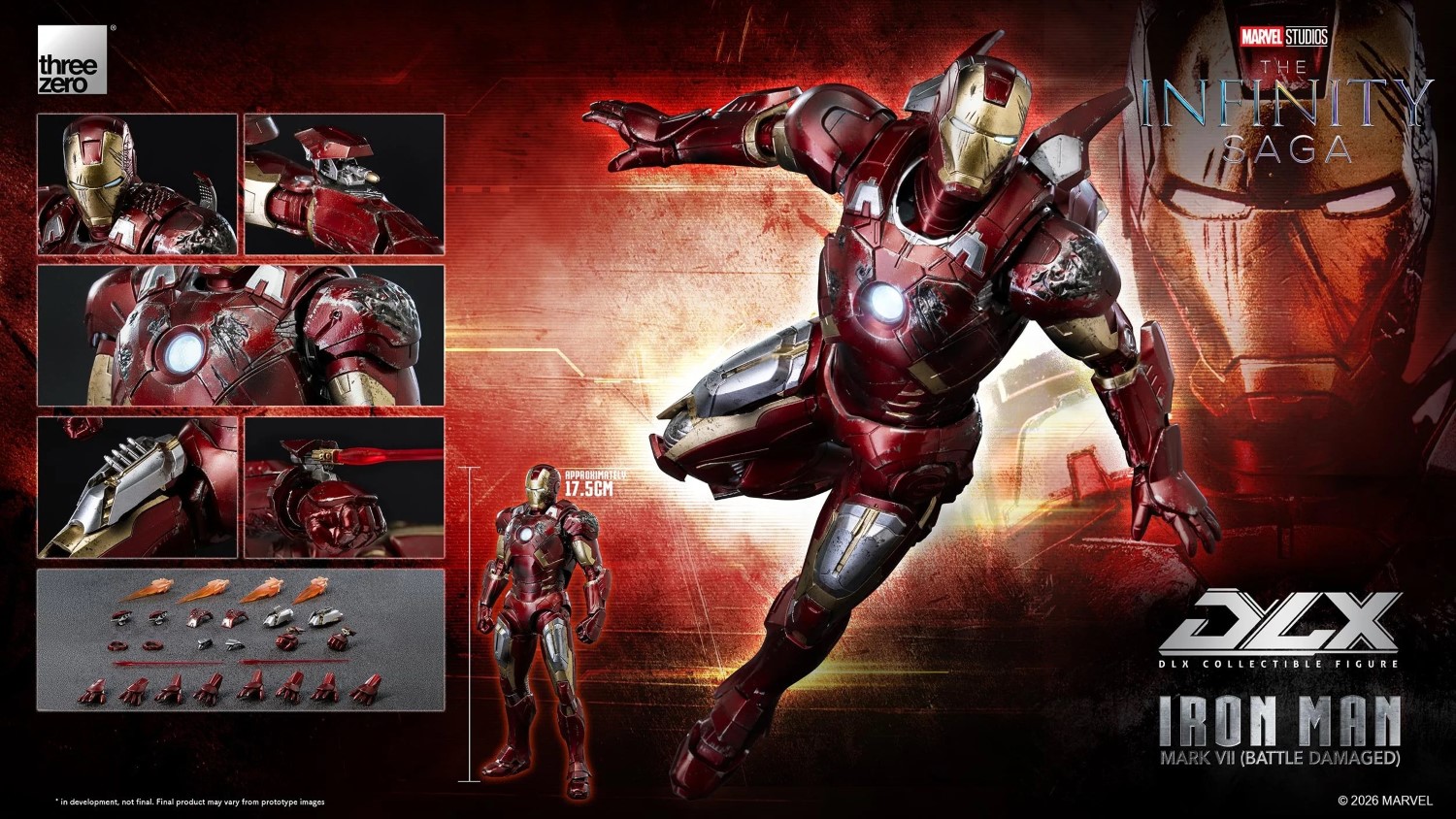 Marvel Studios: Infinity Saga DLX Iron Man Mark VII (Battle Damaged)
