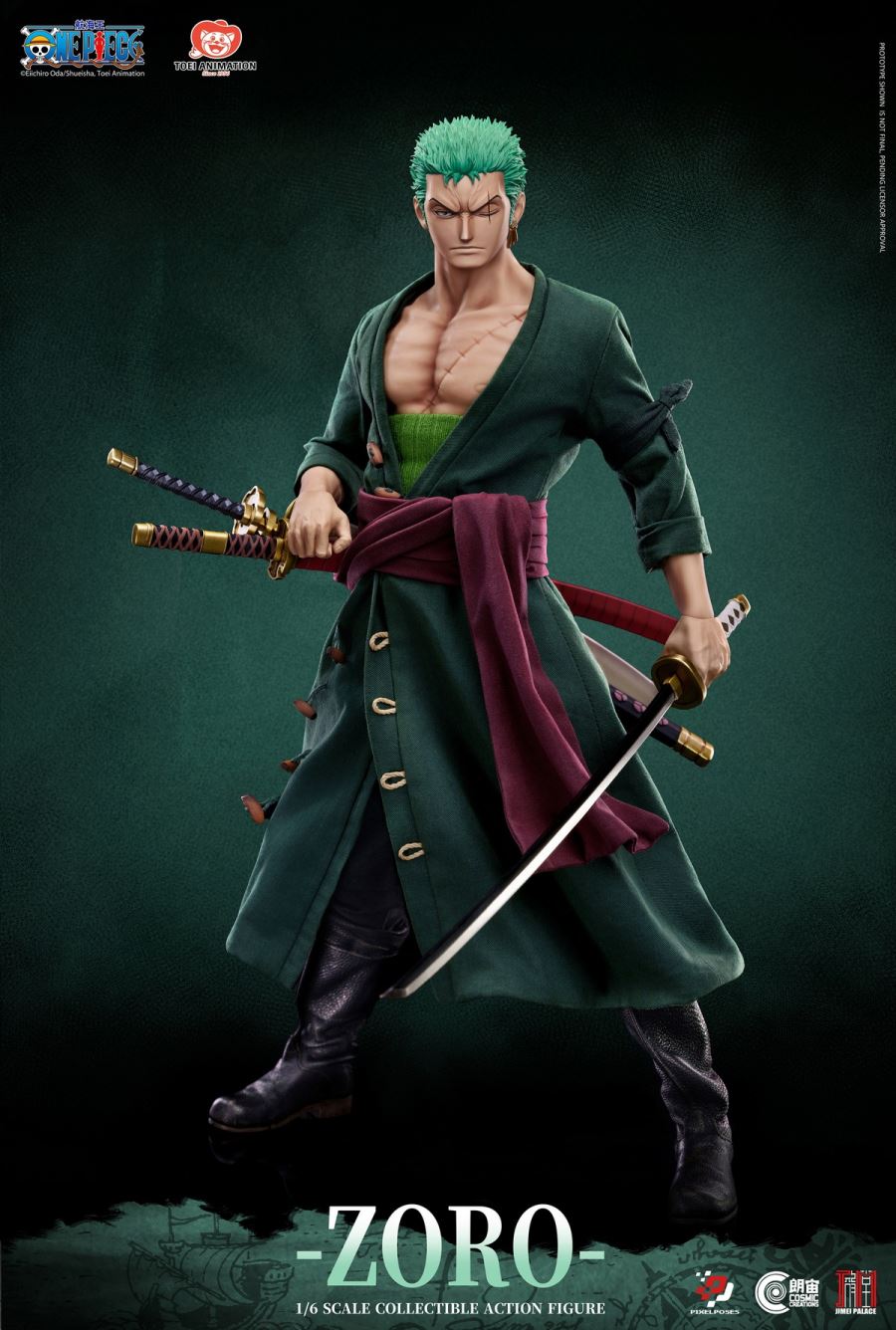 Zoro - One Piece Platinum Silicone Action Figure 1/6 [Licensed]