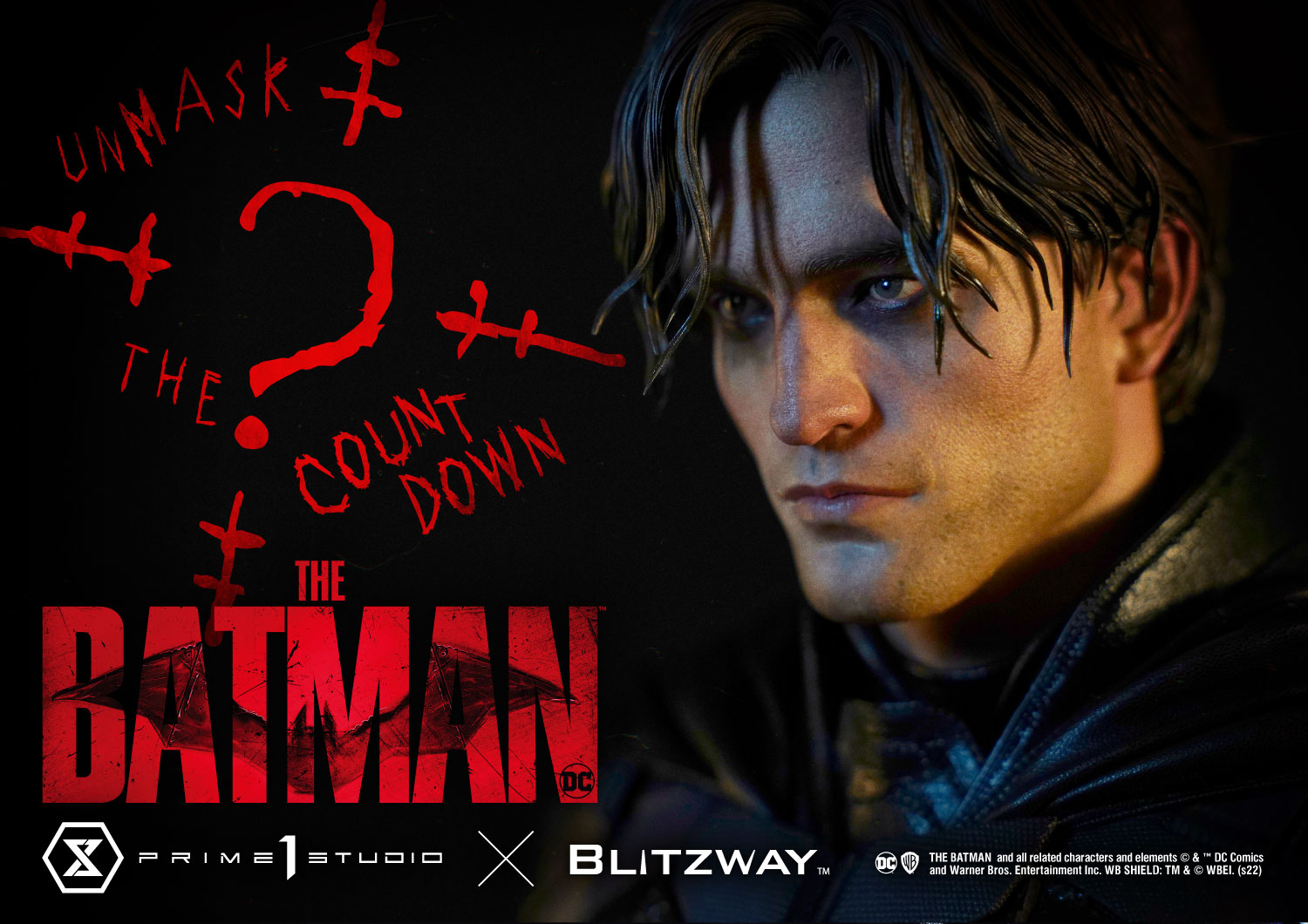 ภาพทีเซอร์งานปั้นบรูซ เวย์น เวอร์ชั่นโรเบิร์ต แพททินสัน ค่าย Prime1Studio