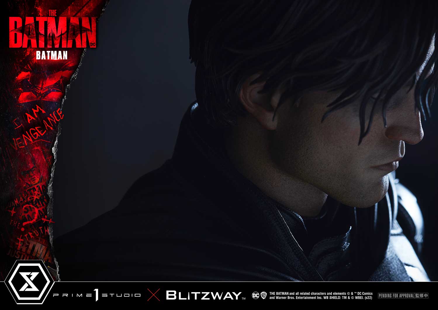 ภาพทีเซอร์งานปั้นบรูซ เวย์น เวอร์ชั่นโรเบิร์ต แพททินสัน ค่าย Prime1Studio