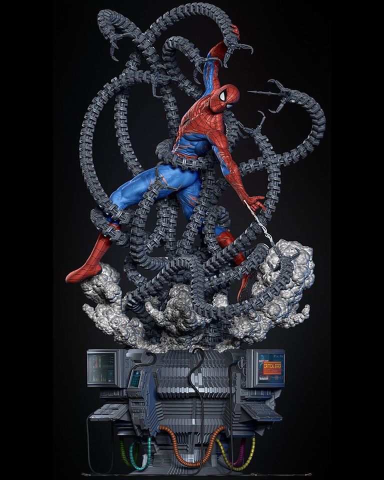 แชร์ภาพต้นแบบซีจีงานปั้น Spider-Man งาม ๆ