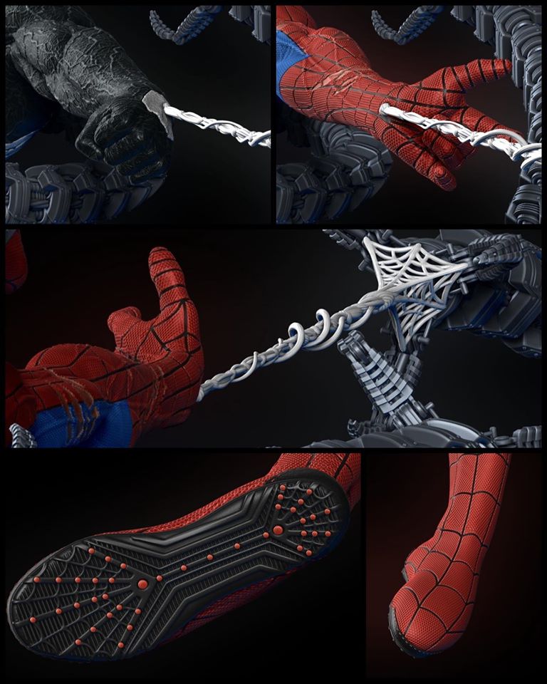 แชร์ภาพต้นแบบซีจีงานปั้น Spider-Man งาม ๆ