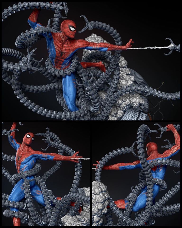 แชร์ภาพต้นแบบซีจีงานปั้น Spider-Man งาม ๆ