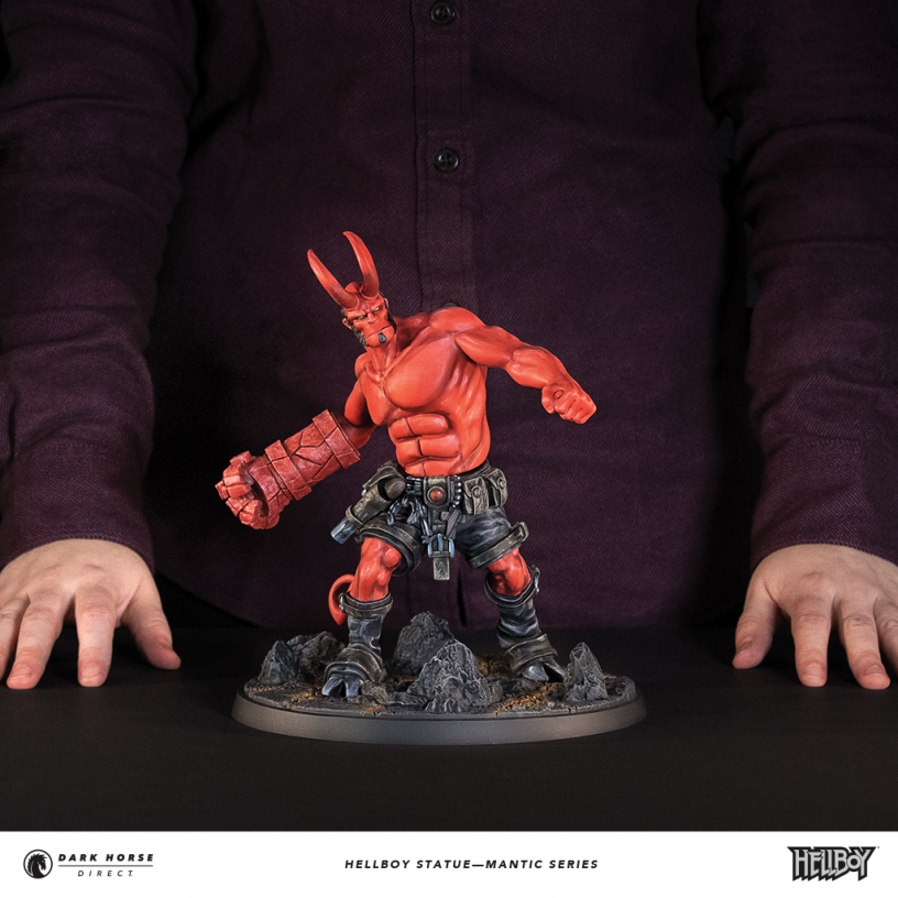 งานปั้น statue แรกของ Hellboy ที่ได้ต้นแบบจากบอร์ดเกม Mantic Games miniature