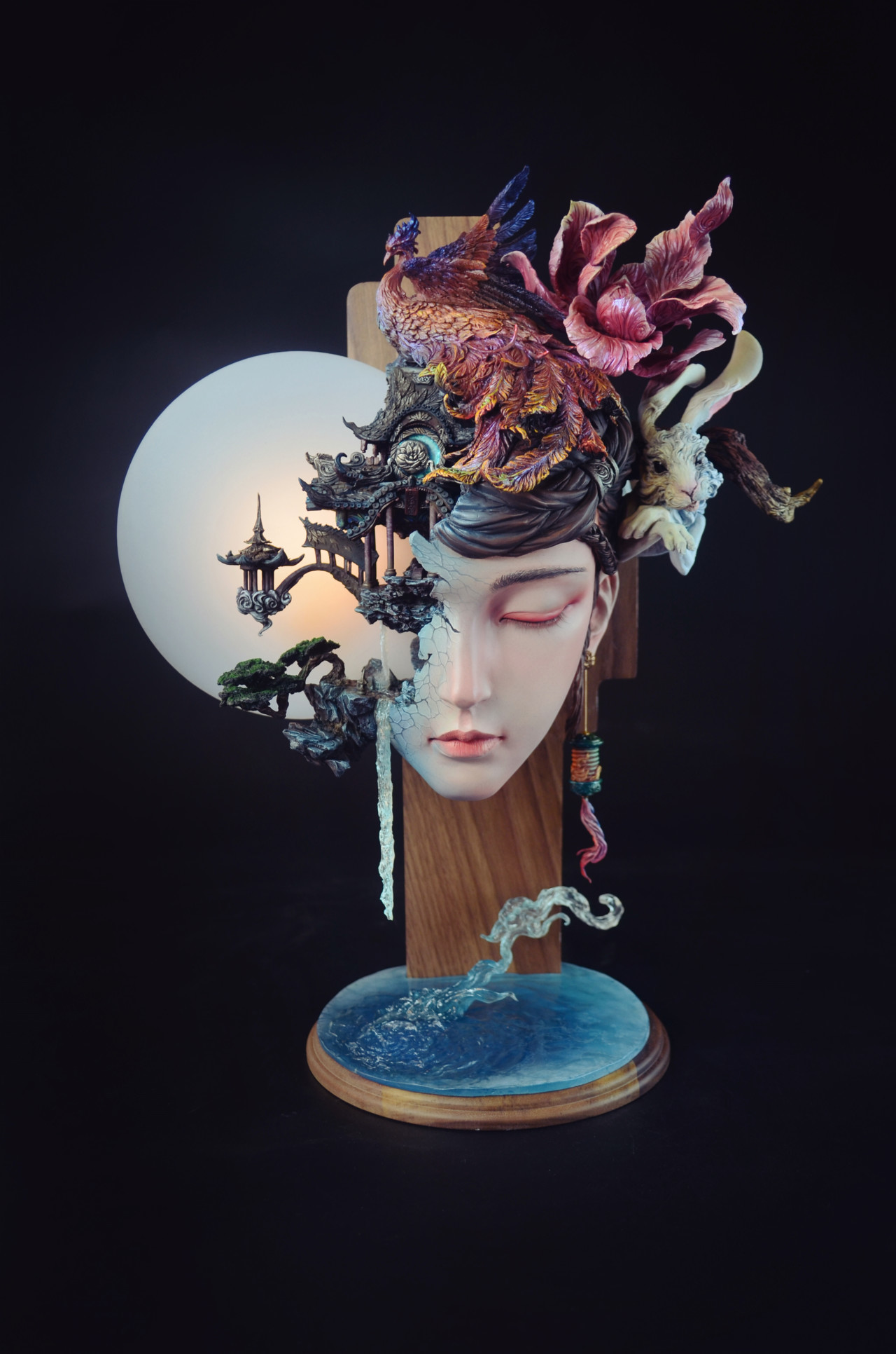 Summer Drunk Hundred Flowers Pavilion งานปั้นชิ้นใหม่ของ Yuan Xingliang