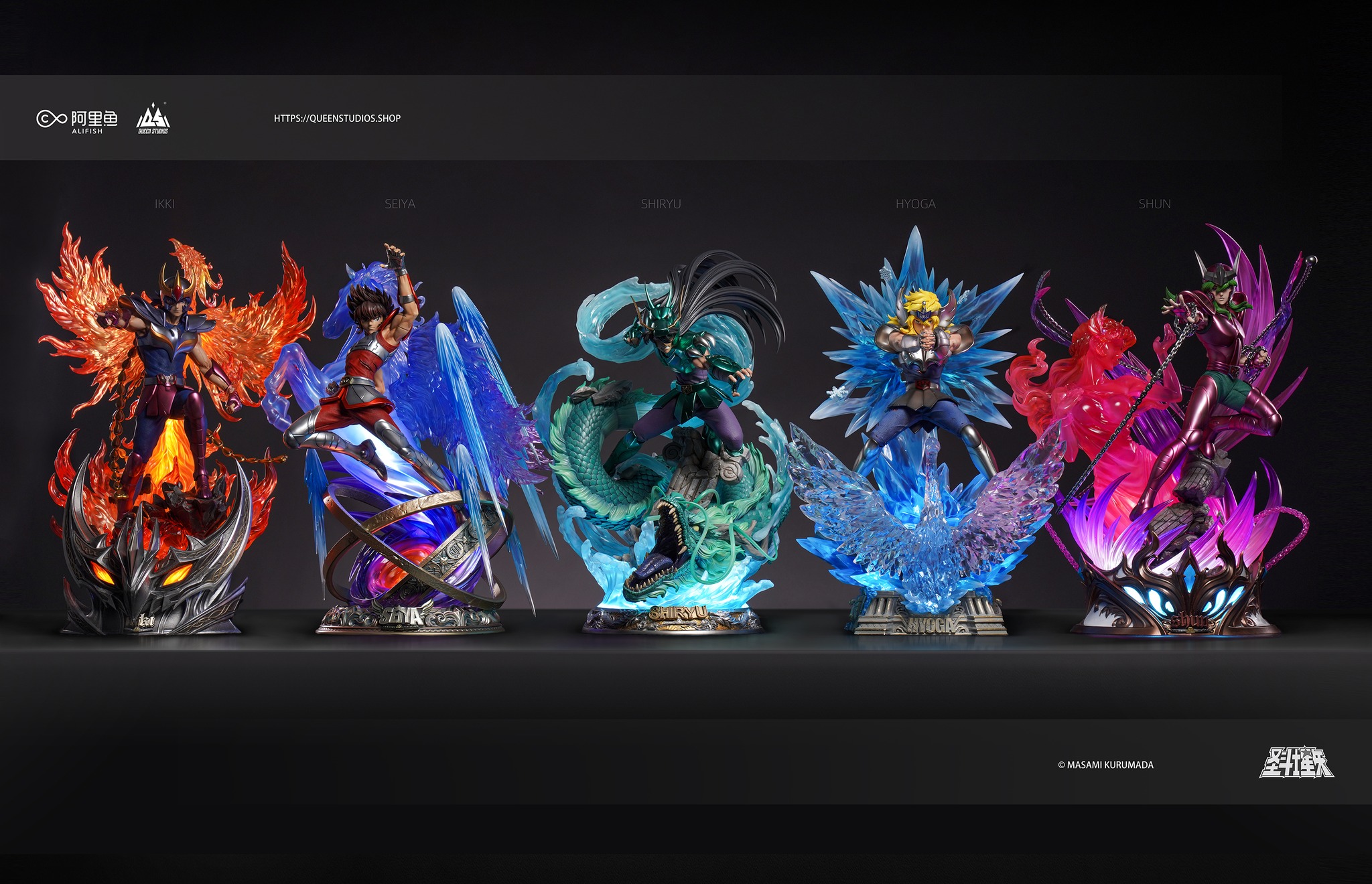 ไลน์อัพงานปั้น Saint Seiya จาก Queen Studios