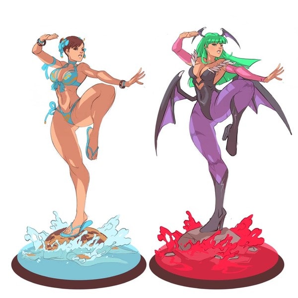 ชมทีเซอร์งานปั้นใหม่ของสาว Chun-Li และ Morrigan จากค่าย PCS Collectibles