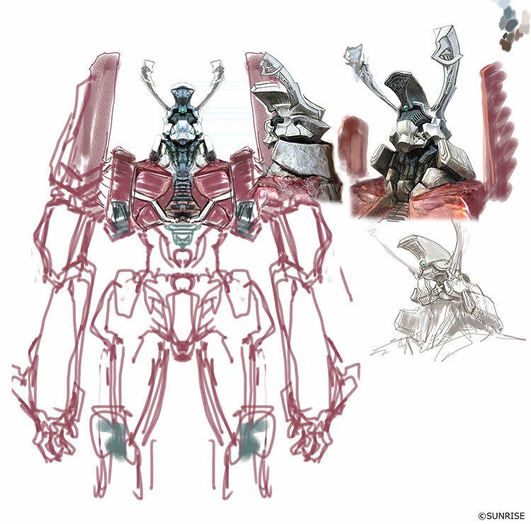 คอนเซ็ปต์การออกแบบใหม่ของหุ่น Space Runaway Ideon โดย Takeya Takayuki