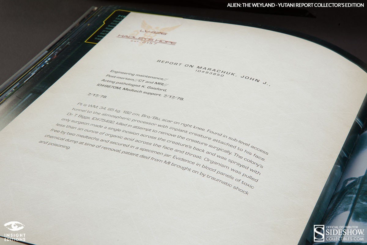 รีวิว Art book - Alien The Weyland - Yutani Report Collectors Edition