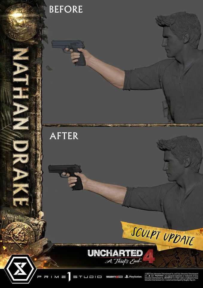 Prime1Studio แชร์อัพเดทงานปั้น Nathan Drake UNCHARTED4