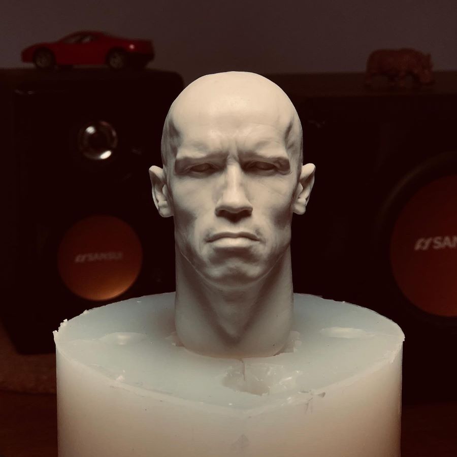 เหมือนอยู่นะ กับงานปั้นหัวขนาด 1/4 Terminator Arnold ของ NECA