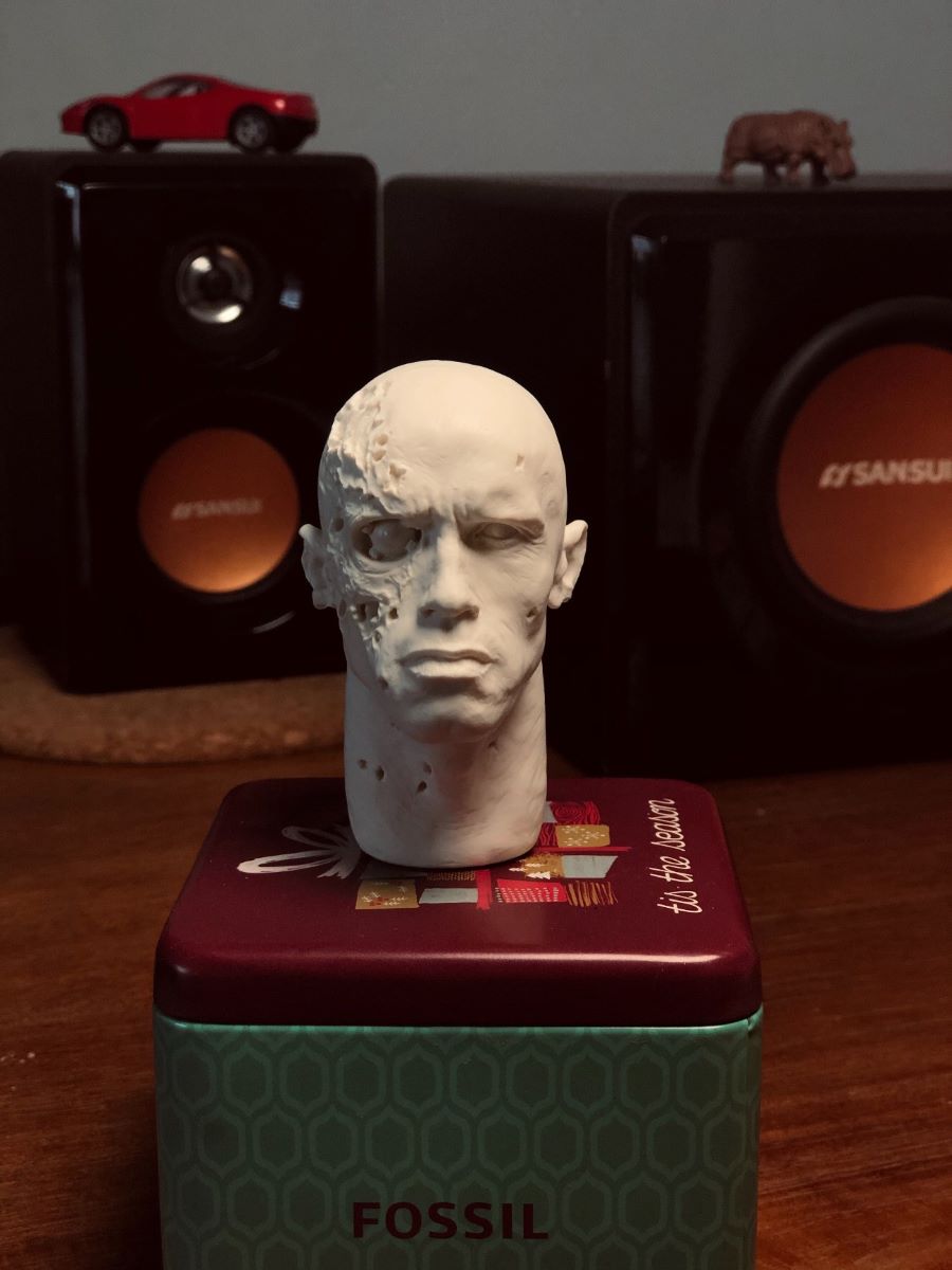 เหมือนอยู่นะ กับงานปั้นหัวขนาด 1/4 Terminator Arnold ของ NECA