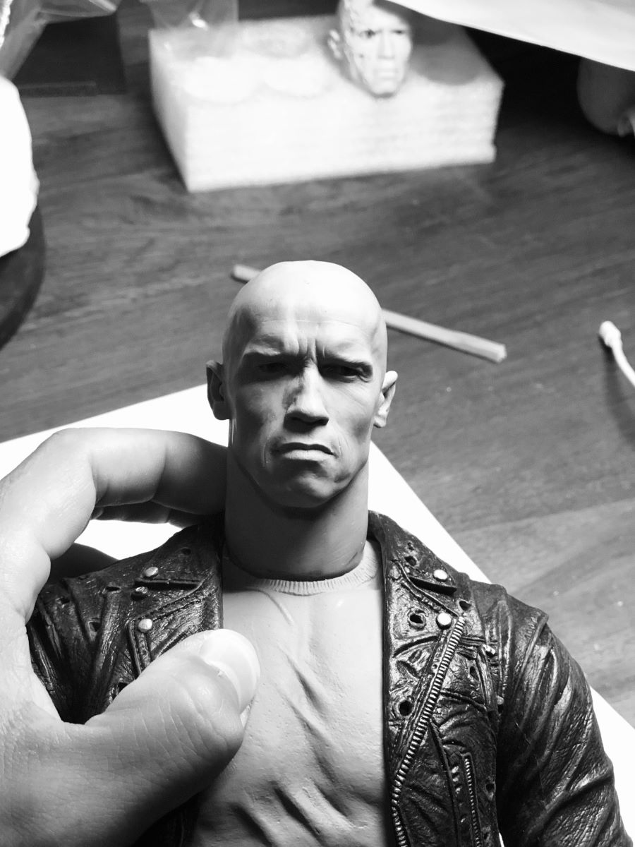 เหมือนอยู่นะ กับงานปั้นหัวขนาด 1/4 Terminator Arnold ของ NECA