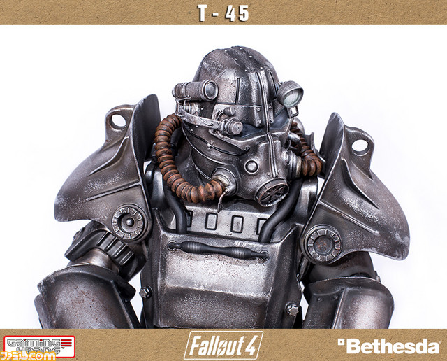 ฟิกเกอร์งาม ๆ ของ Power armor T-45 ถือปืนไรเฟิลเลเซอร์ จากเกมส์ Fallout 4
