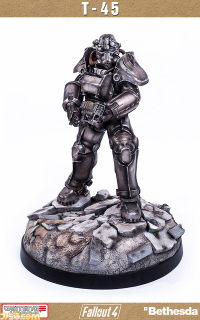 ฟิกเกอร์งาม ๆ ของ Power armor T-45 ถือปืนไรเฟิลเลเซอร์ จากเกมส์ Fallout 4