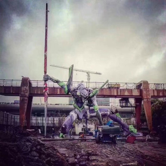 รูปปั้น Evangelion ขนาดใหญ่ที่สุดในเซี่ยงไฮ้ถูกบันทึกลงกินเนสบุคส์