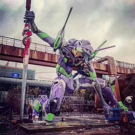 รูปปั้น Evangelion ขนาดใหญ่ที่สุดในเซี่ยงไฮ้ถูกบันทึกลงกินเนสบุคส์