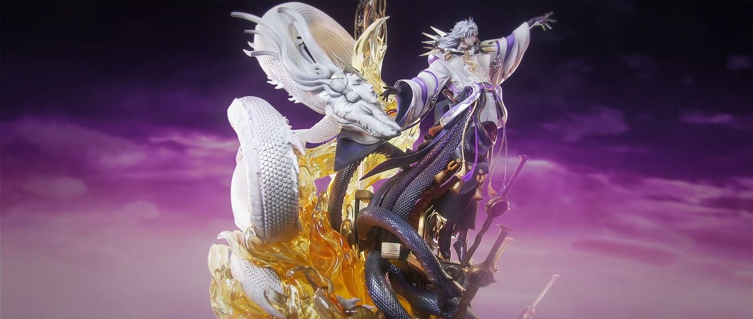 พรีวิวงานปั้นสวย ๆ Onmyoji God Fallen Eight Tonami Orochi Statue