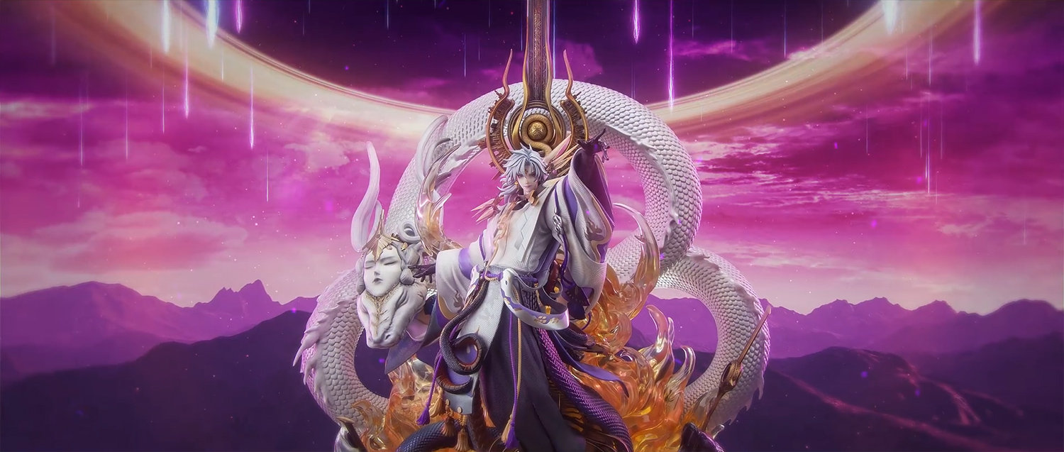 พรีวิวงานปั้นสวย ๆ Onmyoji God Fallen Eight Tonami Orochi Statue