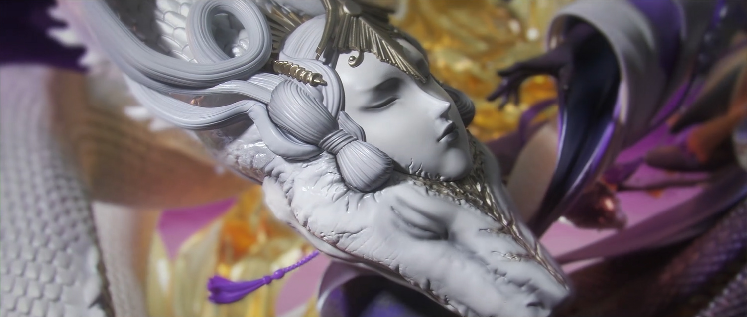พรีวิวงานปั้นสวย ๆ Onmyoji God Fallen Eight Tonami Orochi Statue