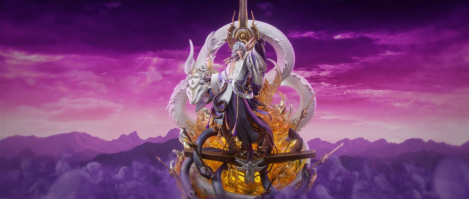 พรีวิวงานปั้นสวย ๆ Onmyoji God Fallen Eight Tonami Orochi Statue