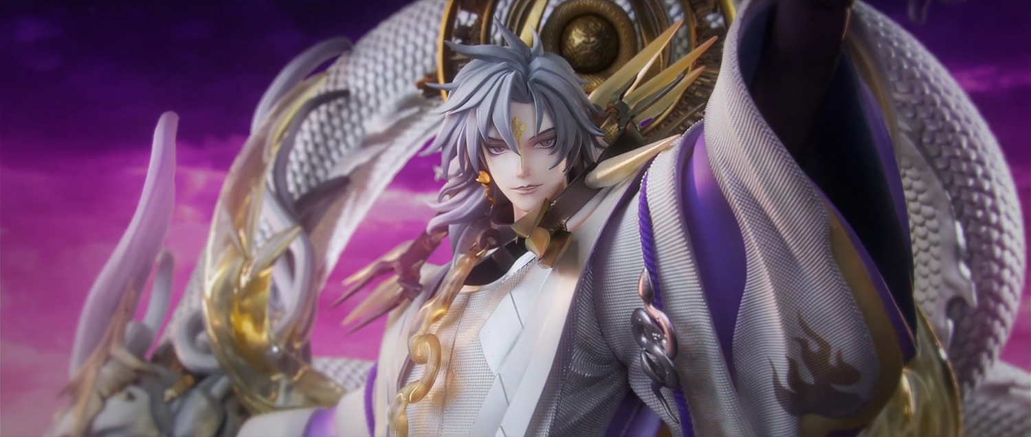 พรีวิวงานปั้นสวย ๆ Onmyoji God Fallen Eight Tonami Orochi Statue